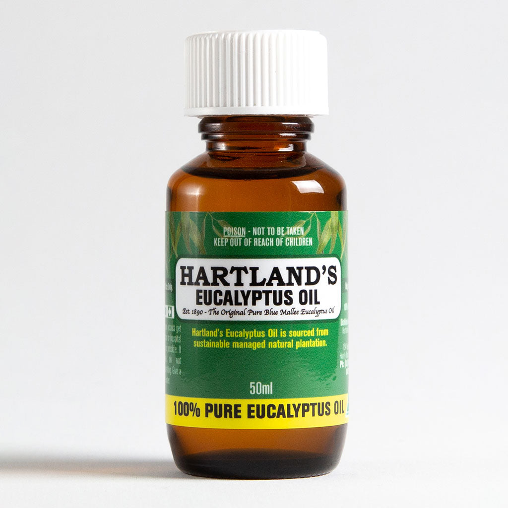 50ml Glass Bottle Eucalyptus Oil | Hartlands Eucalyptus Farm